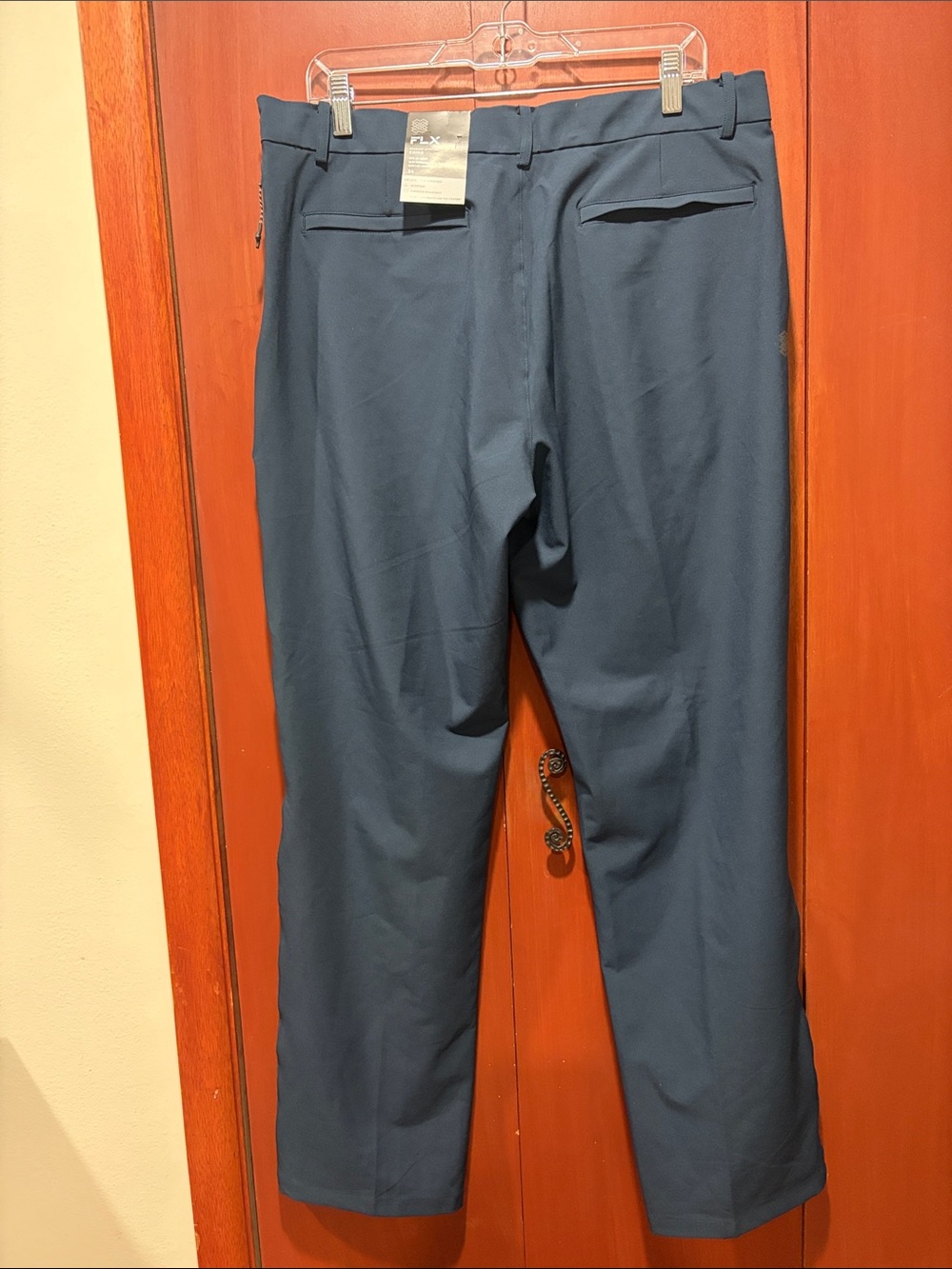 Men's FLX Stretch Dress Pants in Navy Blue